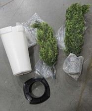 5 Feet Artificial Cypress Plant White Round P...
