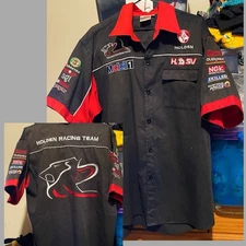 HOLDEN RACING TEAM Pit Shirt Button Up Mens V8 SUPERCARS World Rally - SIZE XL