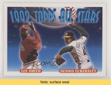 1993 Topps 1992 Topps All Stars Dennis Eckersley Lee Smith #411 HOF READ d5h