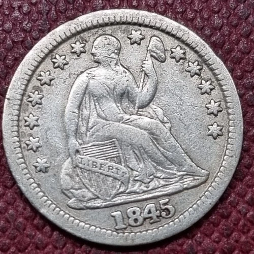 1845 Seated Liberty Half Dime 5c XF #98687