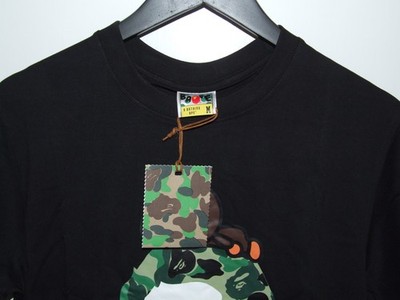 A Bathing Ape Black w/Camo Tee T-Shirt - Size M - NWT in Branded