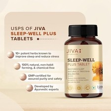 Jiva Ayurveda Sleep Well Plus 120 Tablets  Ayurvedic Sleeping Tablets.