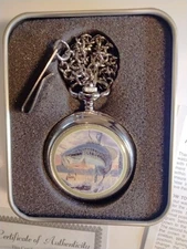 Avon Majestic Waters Al Agnew Exclusive Edition Bass Pocket Watch W/Certificate