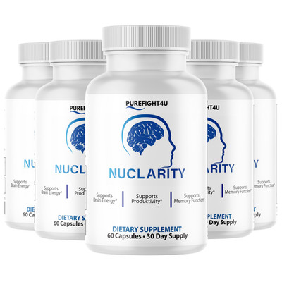 Nuclarity Brain Support Formula for Cognitive Health Supplement -  5 Bottles
