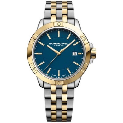 Raymond Weil Tango Classic Two-Tone 41MM Blue Dial Men's Watch 8160-STP-50041