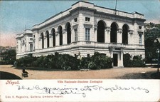 Naples, Italy Villa Nazionale-Stazione Zoologica Original Vintage Postcard