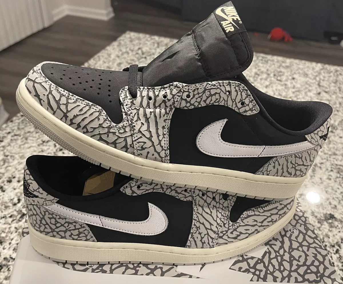 Nike Air Jordan 1 Retro Low OG Black Cement Sail CZ0790-001 Men's