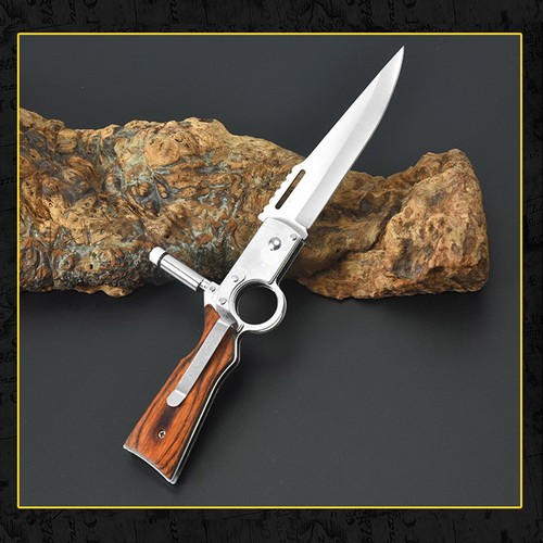 Outdoor Pocket knife Folding Led light Tactical AK47 Gun Shape Survival Knife - Picture 4 of 24