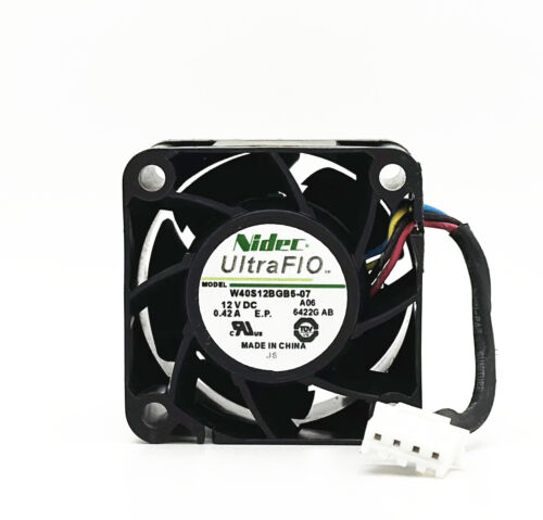 NIDEC W40S12BGB5-07 4028 4CM 12V 0.42A PWM Double Ball Large Air Volume Fan - Picture 3 of 10
