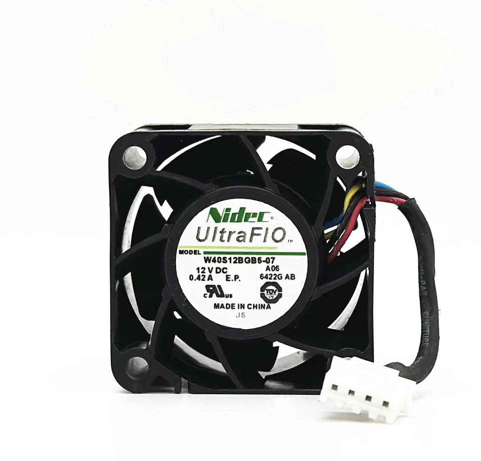 NIDEC W40S12BGB5-07 4028 4CM 12V 0.42A PWM Double Ball Large Air Volume Fan - Image 3 of 4