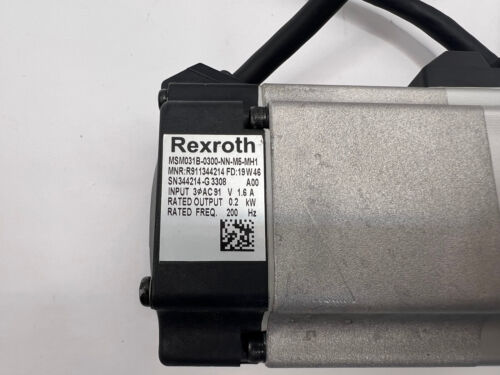 Rexroth MSM031B-0300-NN-M5-MH1 / R911344214 Servo Motor + Motovario 8058692-029 - Picture 5 of 7