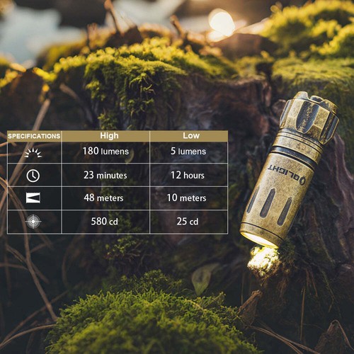 Linterna Llavero Olight i18 Latón USB-C Recargable EDC - Imagen 2 de 12