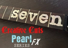 Mick Thomson Ibanez MTM1 "seven" AGED Fret Markers Inlay Sticker for ANY GUITAR