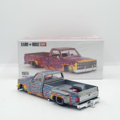 MINI GT KAIDO HOUSE CHEVROLET SILVERADO DUALLY ON FIRE V1 KHMG127 CHASE - Picture 7 of 14