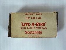 Vintage NOS 60s Bike Reflector Safety Tape Lite A Bike VFW Program For Bikes