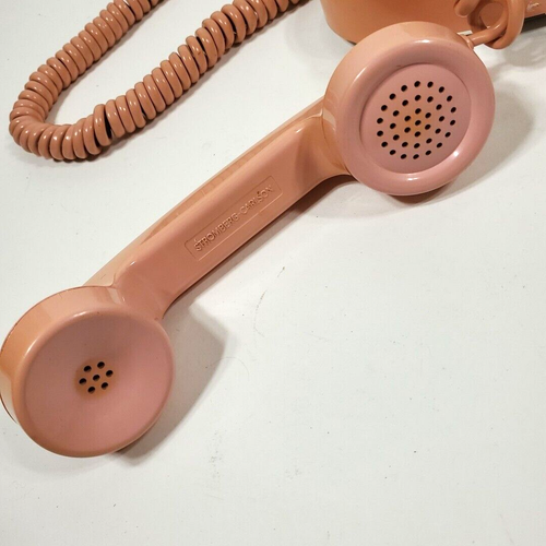Vintage Pink Stromberg Carlson Rotary Desk Telephone Mid Century Modern Shocking - Picture 8 of 10