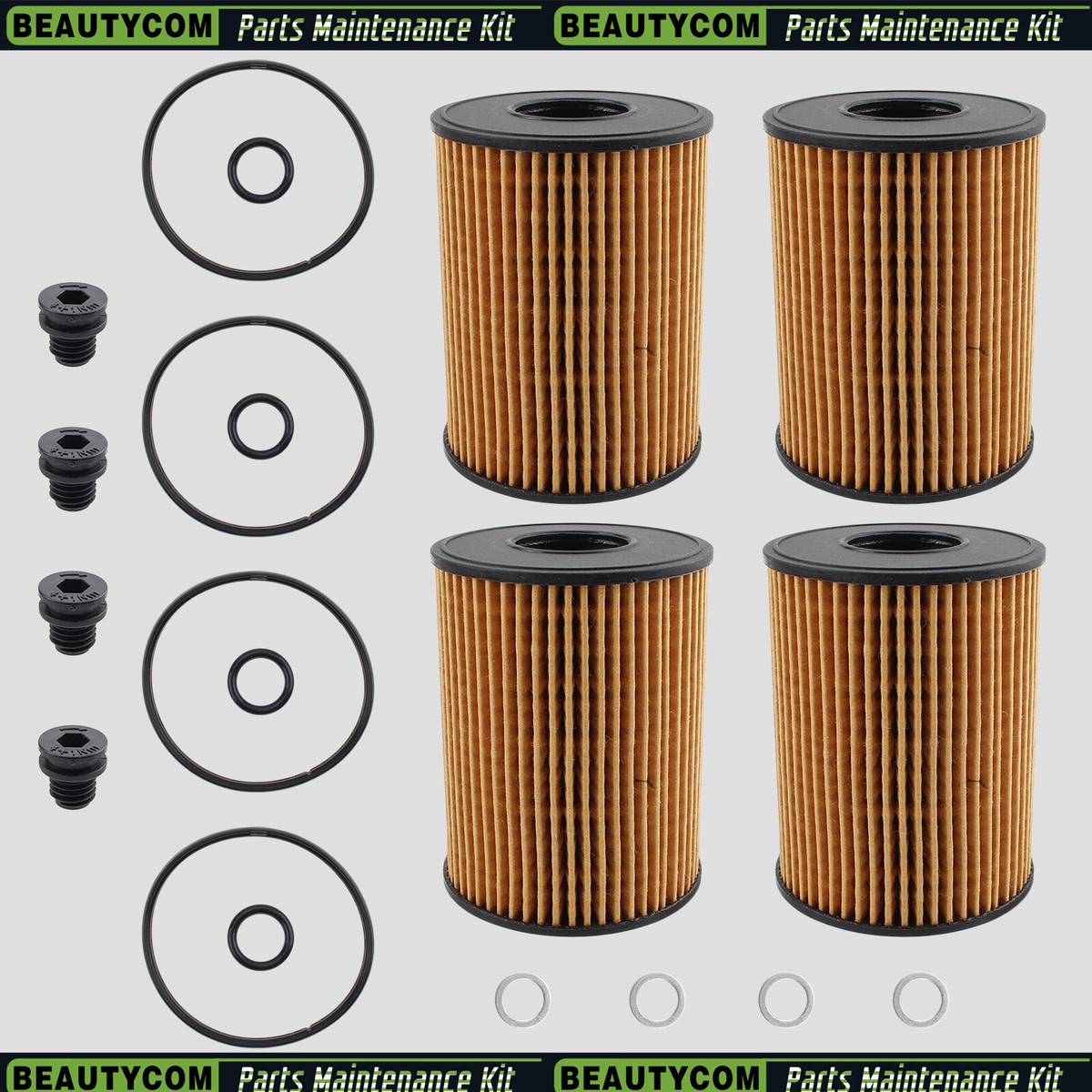 4x Oil Filter Pack With Seal 263502S000 for 2020 2021 2022 Hyundai