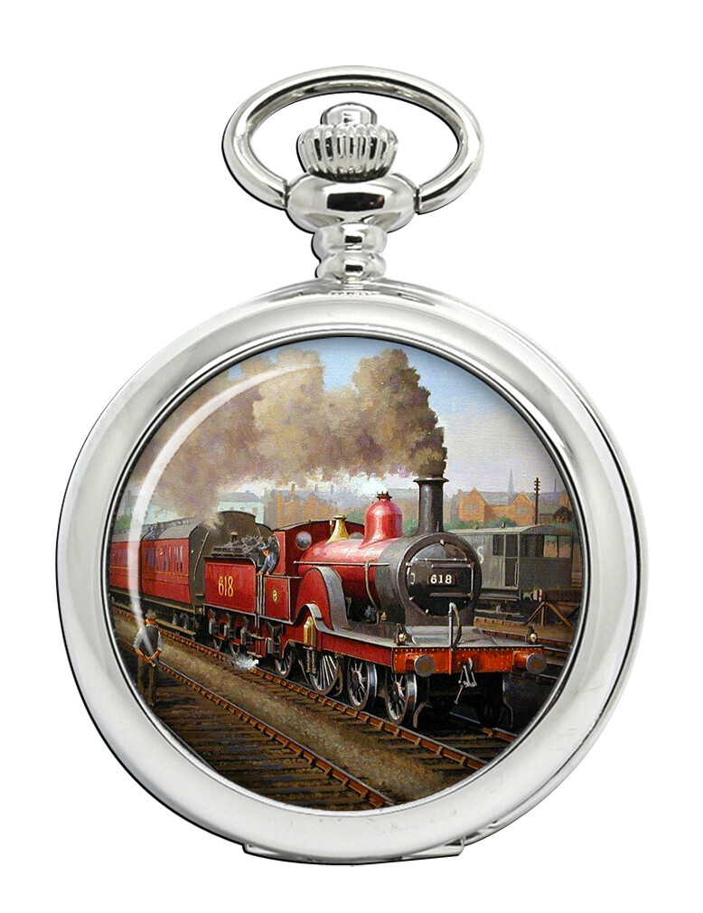 Midland Railway Steam Train Pocket Watch