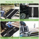 Wheelchair Ramp 3FT w/ Transition Plate & Non-slip Surface Warning ...