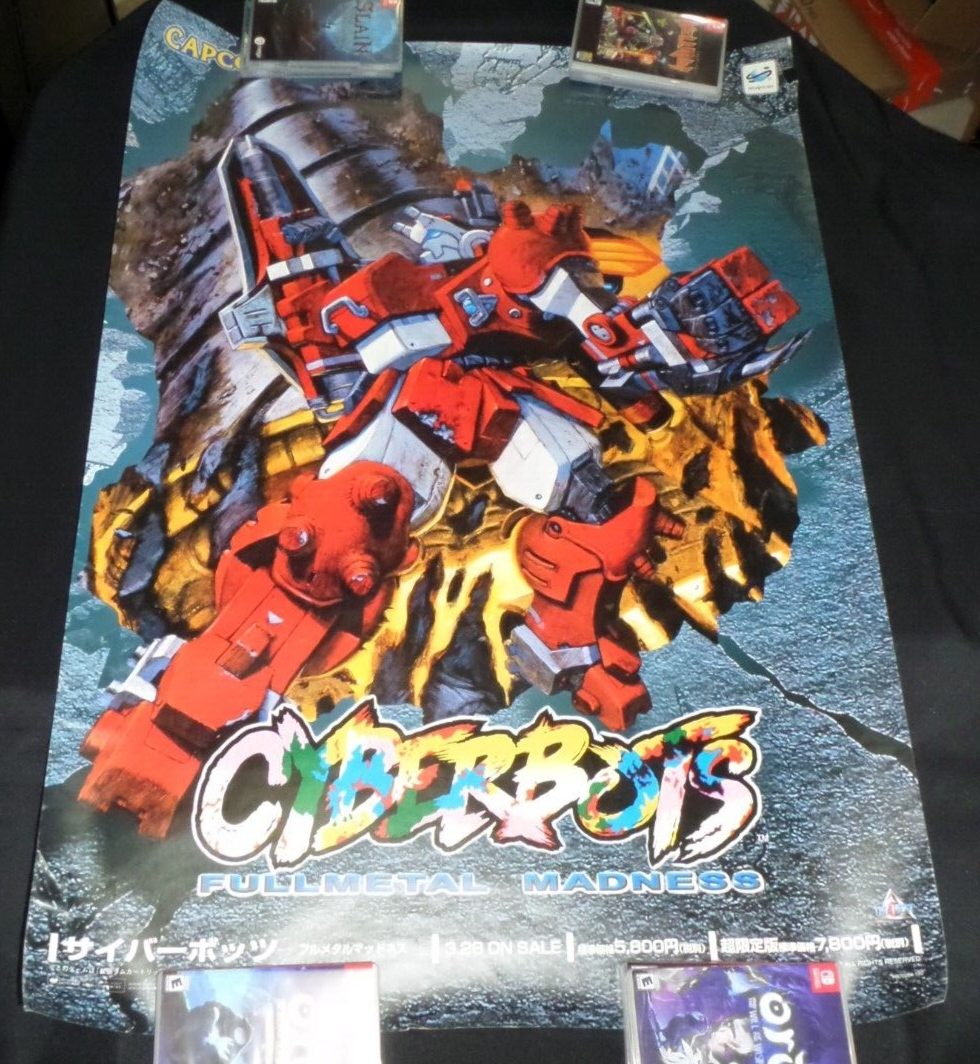 Cyberbots Sega Saturn Capcom Authentic B1 Poster Japan Store