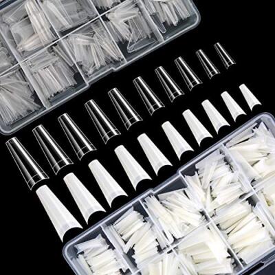 1000 PCS Acrylic Nails Artificial Half False French Coffin Ballerina Nail Tips