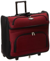 Travel Select Luggage Amsterdam Business Rolling Garment Bag, Red, One Size Travel Select Luggage Amsterdam Business Rolling Garment Bag, Red, One Size