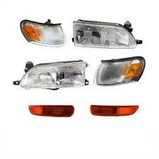 Set Of 6 Driver And Passenger Side Auto Light Kit Fits 93-97 Toyota Corolla