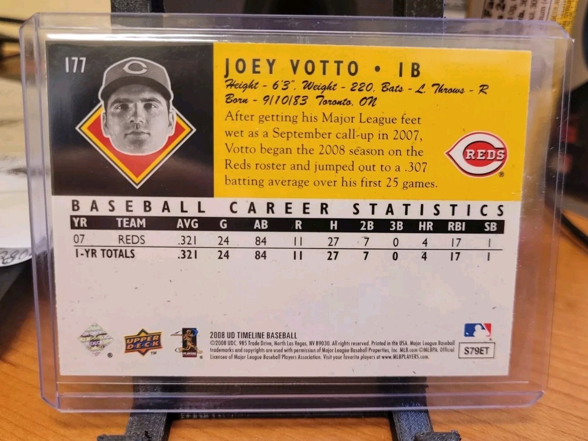 2008 Upper Deck Timeline #177 Joey Votto Reds Rookie | eBay