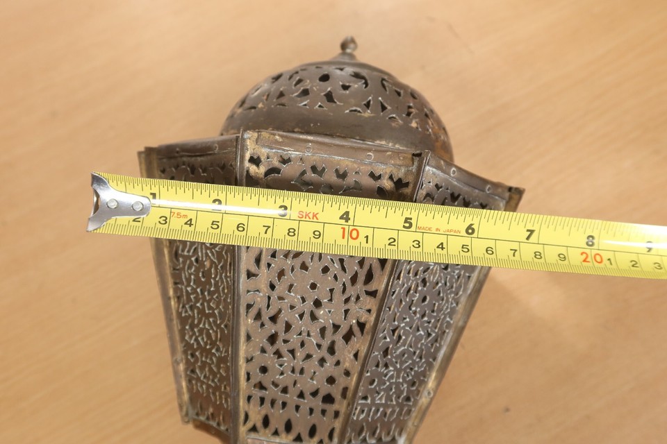 Vintage Brass Moroccan Indian Pendant Light Shade Hanging Ceiling Chain