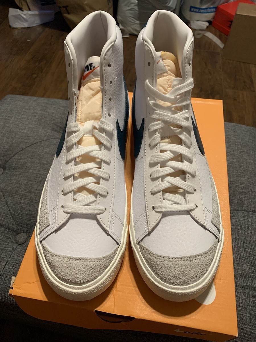 Nike Blazer Mid '77 Vintage White Dark Teal Men's Size 11.5 BQ6806