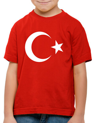 Türkei Kinder T-Shirt Turkey Türkiye Flagge istanbul Flag Mond Stern rot erdogan