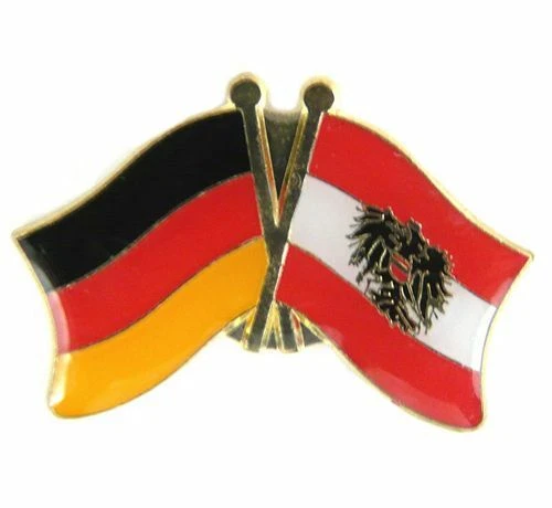 FAHNENMAX® Freundschaftspin Österreich Adler Pin Fahne Flagge