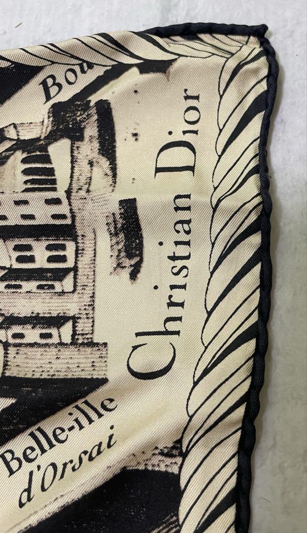 Christian Dior Silk Scarf Map of Paris Light Beige Gray Christian Dior Silk Scarf Map of Paris Light Beige Gray