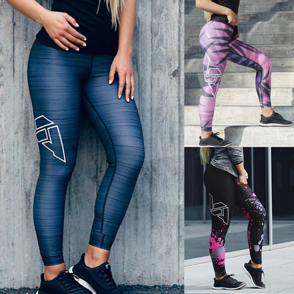 Donna Palestra Elasticizzato Sport Yoga Leggings Casual Jogging Pantaloni