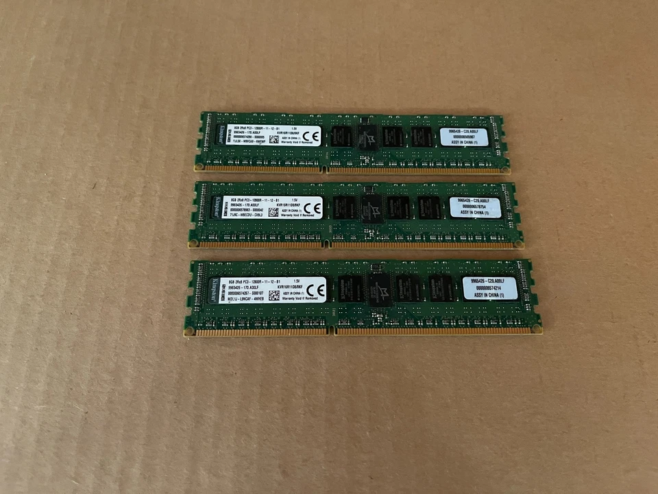 KINGSTON KVR16R11D8/8KF 8GB PC3-12800R DDR3-1600 RAM MEMORY I7-9(41) - Image 4 of 4