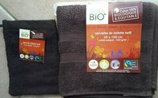 Serviette et gant en coton bio Jardin Bio