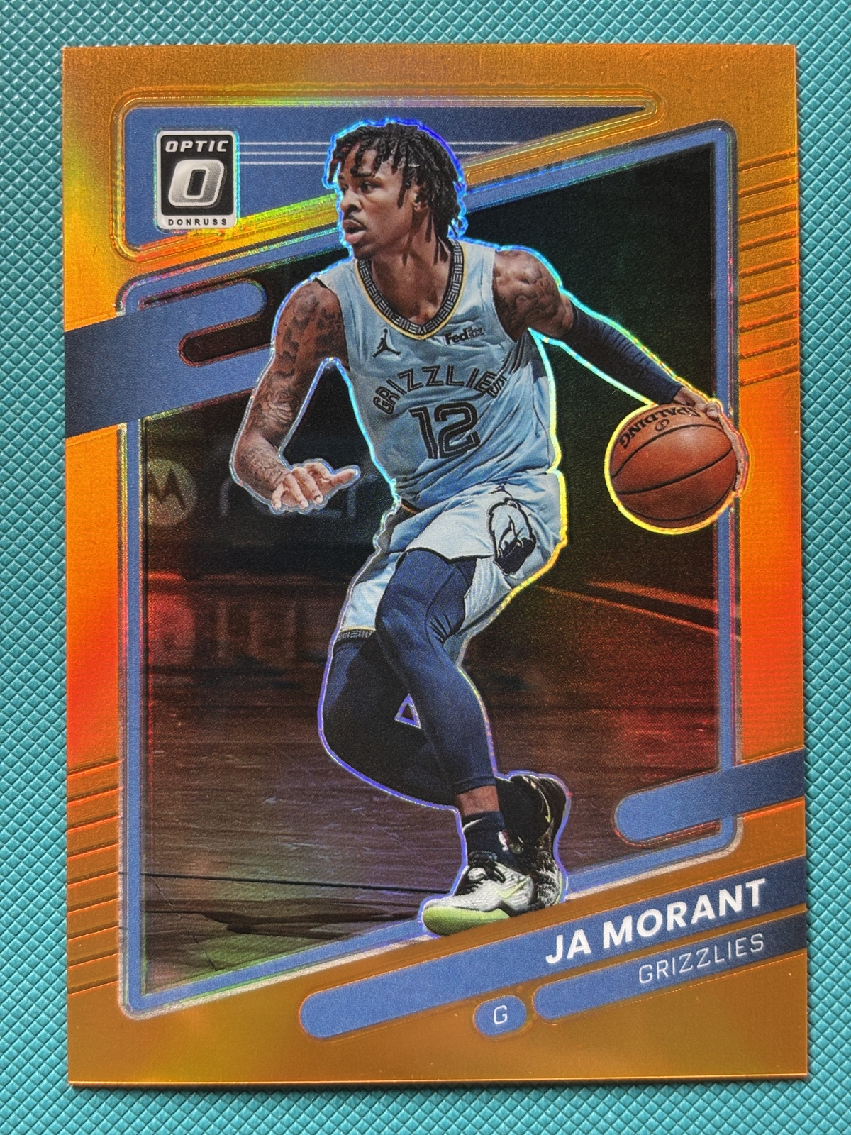 Ja Morant 2021-22 Panini Donruss Optic 113/199 Orange Guard Grizzlies #144