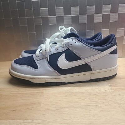 nike dunk low gs midnight navy white