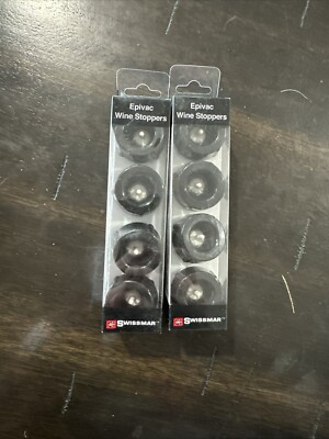 Swissmar Wine Stopper Refills 2 Sets Of 4 Wine Stoppers For Use With Epivac Pump