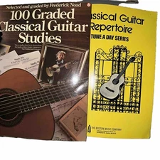 100 Graded Classical Guitar & classical Guitar Repertoire Set 2 Books Music
