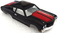 Chevy Chevelle Black Red Stripe TJet HO Slot Car BODY for AURORA autoworld DASH