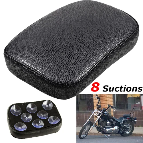 Motorcycle Passenger Seat Pillion Pad 8 Suction Cup For Harley Softail Custom - Picture 7 of 12