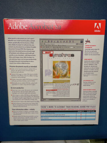Adobe Acrobat 5.0 Education Version Apple Mac OS with Serial and Box, Complete - Picture 3 of 11
