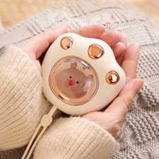 1200mAh Mini Cute Cat Claw Shaped Hand Warmer Winter Portable USB Rechargeable