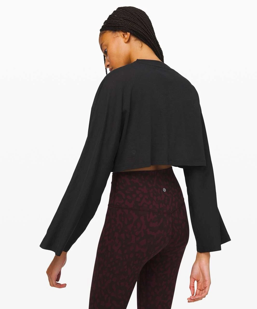 lululemon calm calling wide sleeve boxy crop relaxed shirt