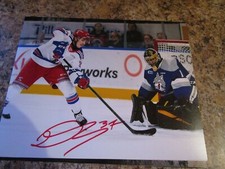 DONOVAN SEBRANGO SIGNED 8X10 MATTE PHOTO KITCHENER RANGERS DETROIT RED WINGS (C)
