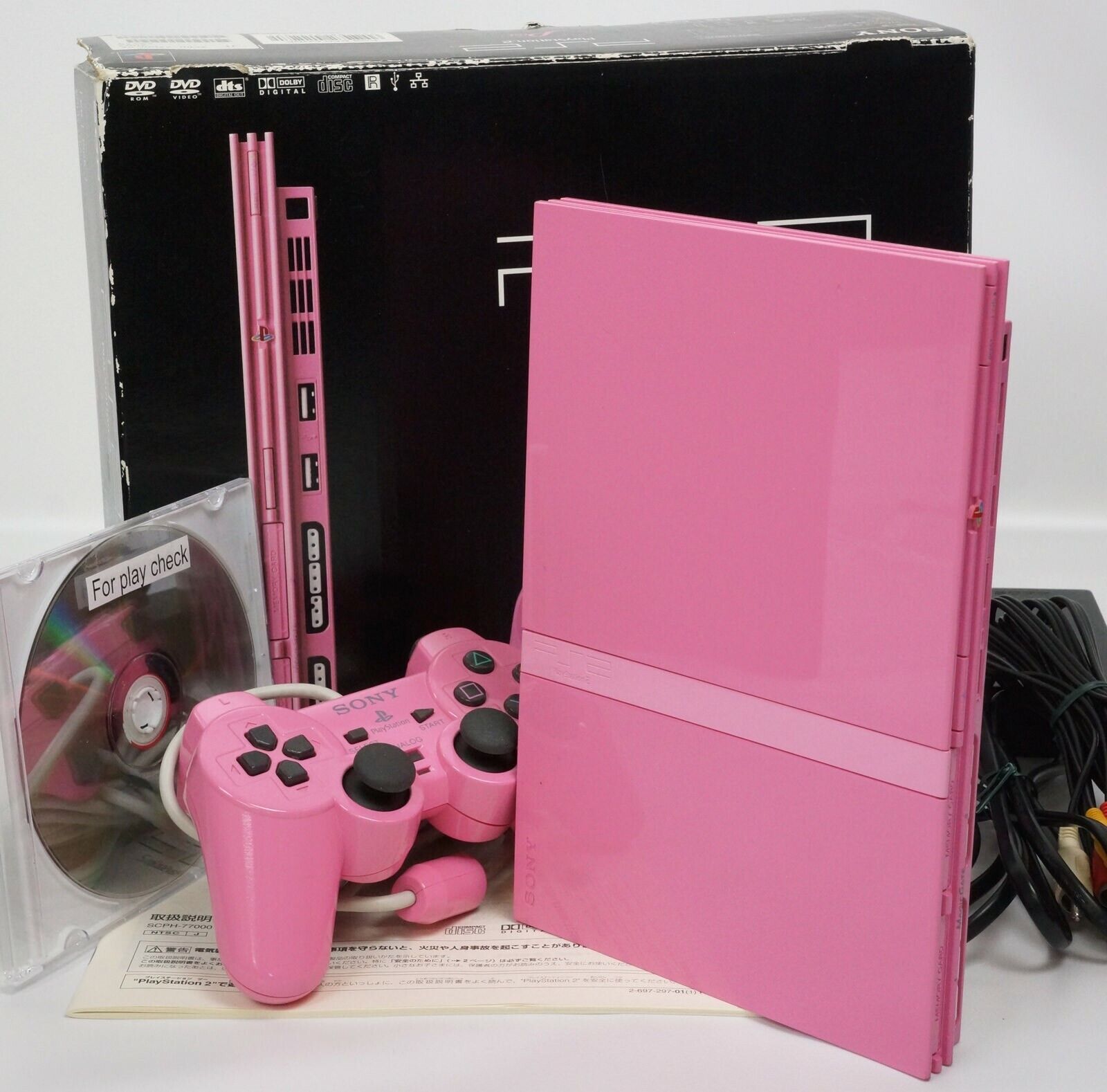 bande aktivt tusind PS2 Playstation 2 Slim PINK Console Boxed Tested System 77000 FJ2360356  -NTSC-J- 4948872411271 | eBay