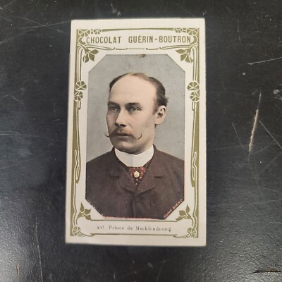 Prince de Mecklembourg Chocolat Guerin Boutron Advertising Chromo Card