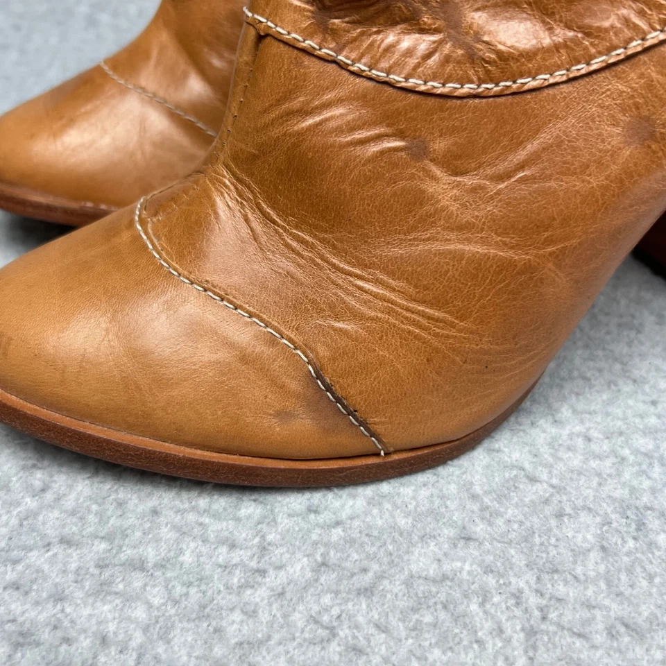 Botines de cuero al tobillo Biondini Brasil Chucky tacón alto para mujer talla 11 color tostado Foto 4 de 4