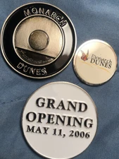 Monarch Dunes Magnetic Poker Chip w/ golf ball markers... Grand Opening 5/11/06